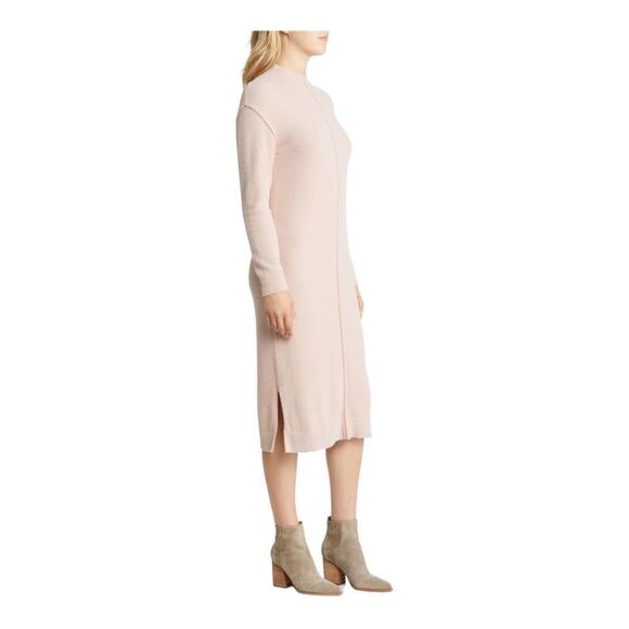 Caslon Pink Funnel Neck Long Sleeve Dress Women Size Small - Picture 2 of 15